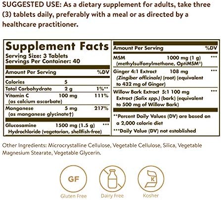 Solgar Glucosamine MSM Complex