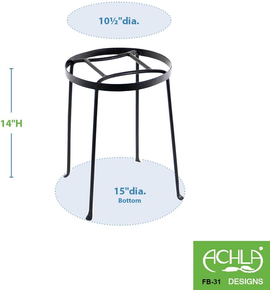 Achla FB-32 Designs Argyle Plant Stand III, 18" H, Graphite