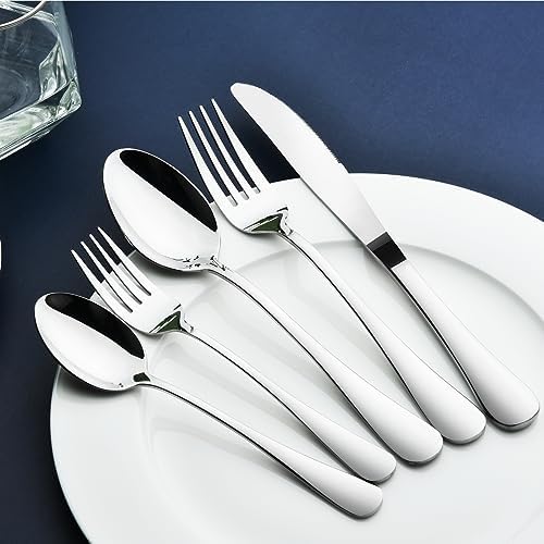 Silverware Set for 8, 40 Piece Stainless Steel Flatware Utensil Cutlery Set