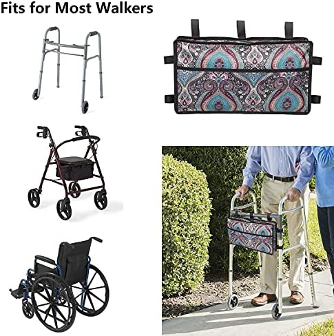 Walker Bag, Walker Accessories for Elderly, Walker Basket Walker Tray for Folding Walkers, Rollator or Scooter, Wheelchair Bag for Seniors