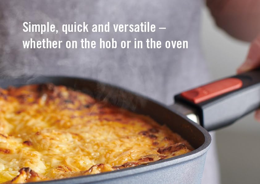 Woll Diamond Lite Cast Iron Frying Pan Square Induction 26 x 26 cm Height 6 cm with Removable Handle Suitable for All Types of Cookers Non-Stick Cast Aluminium