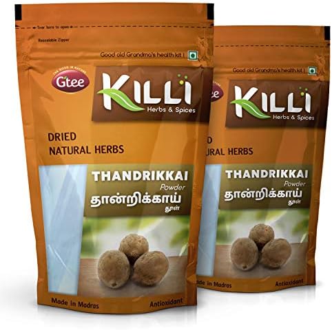 KILLI Bibhitaki | Thandrikkai | Beleric | Terminalia belerica | Baheda Powder, 100g (Pack of 2)