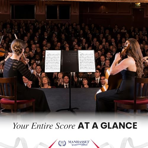 Manhasset M91 Music Stand Shelf Extenders - Pair | Pair of Music Stand Shelf Extenders, Extra Support for Oversized Scores, Books and Sheet Music