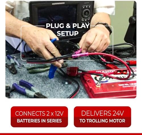 Connect-Ease RCE24VBK 24-Volt Trolling Motor Connection Kit with Out On-Board Charging