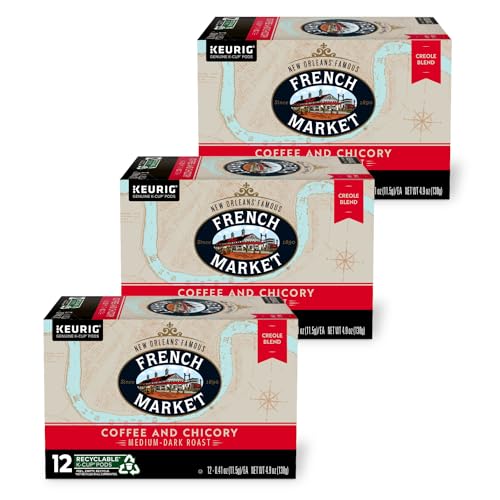 French Market Streetcar Blend Dark Roast Single Serve Coffee Pods, 12ct Box (Pack of 6)