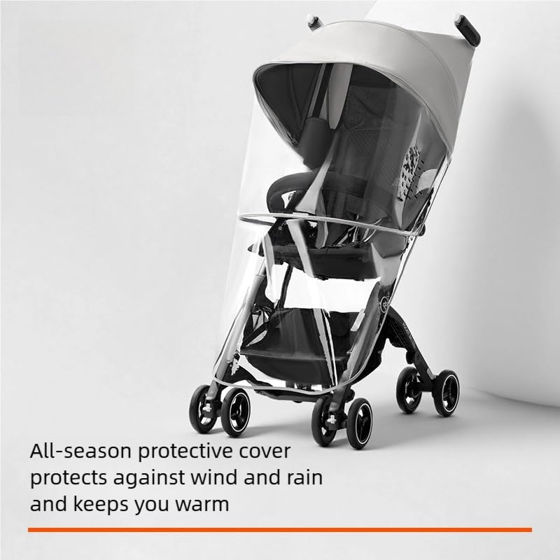 gb Rain Cover for Pockit Stroller, Clear | Waterproof & Windproof, Baby Stroller Protector, With Zipper, Rain Shield for Infant Toddler Travel