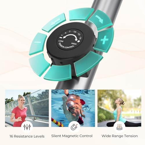 Dripex Elliptical Exercise Machine, Elliptical Machine for Home with 16 Resistance Levels, Quiet & Smooth Magnetic Elliptical Training Machines with 13.2 lb Flywheel, LCD Monitor & Pulse
