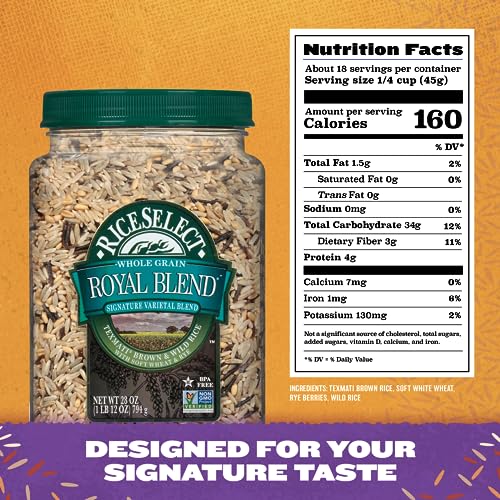RiceSelect Texmati Brown & Wild Rice Royal Blend, 28 Ounce (Pack of 1)