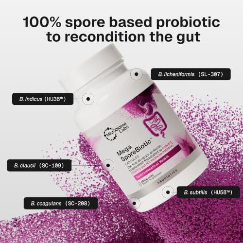 Microbiome Labs MegaSporeBiotic Daily Probiotic for Women + Men, 60 Ct