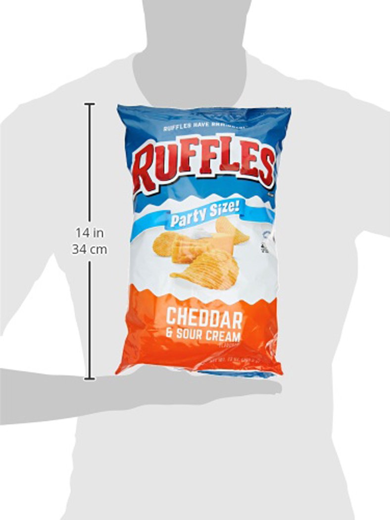 Ruffles Cheddar & Sour Cream Flavored Potato Chips, Party Size! (13 Ounce)