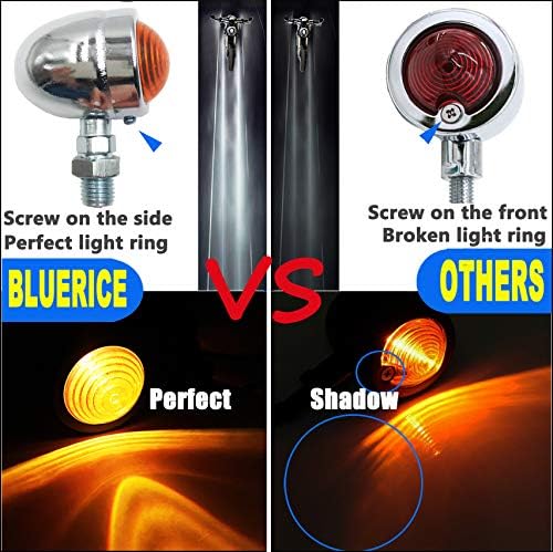 Universal Motorcycle Turn Signals Bullet Blinker Indicator Lights Amber Lamp Light for Sportster Cruiser Bobber Chopper Harley Honda Yamaha Kawasaki