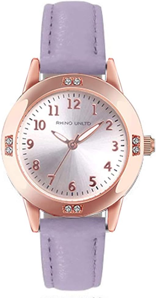 TUOTISI Women's Leather Band Quartz Movement Waterproof Business Classic Analog Watch with Genuine Leather Stainless Steel Band Elegant Ladies Watch