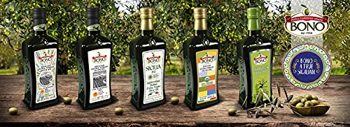 BONO PDO Certified Val Di Mazara Sicilian Extra Virgin Olive Oil, 3 pack