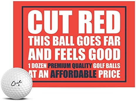 Cut Red Golf Balls - Premium