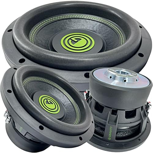 Gravity Car Vehicle Subwoofer Audio Speaker - 15 Inch Competition Grade Pressed Paper Cone, 2 Ohm DVC, Advanced Air Flow