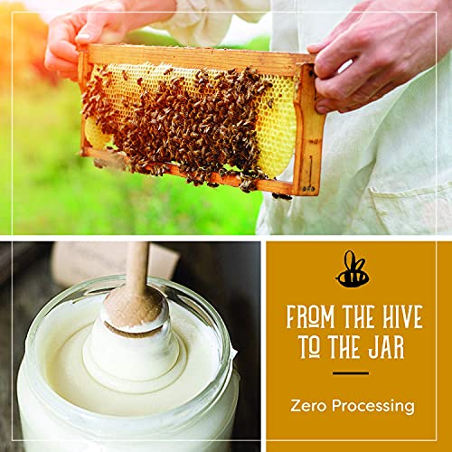 Organic Raw Honey, Pure Unfiltered Raw White Honey from the Canadian Prairies by PuroRaw, Kosher, 17.5oz
