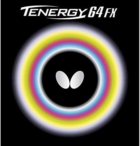 Butterfly Tenergy 64 FX Table Tennis Rubber | Butterfly Table Tennis Rubber | 1.7 mm, 1.9 mm, or 2.1 mm | Red or Black | 1 Inverted Table Tennis Rubber Sheet | Professional Table Tennis Rubber