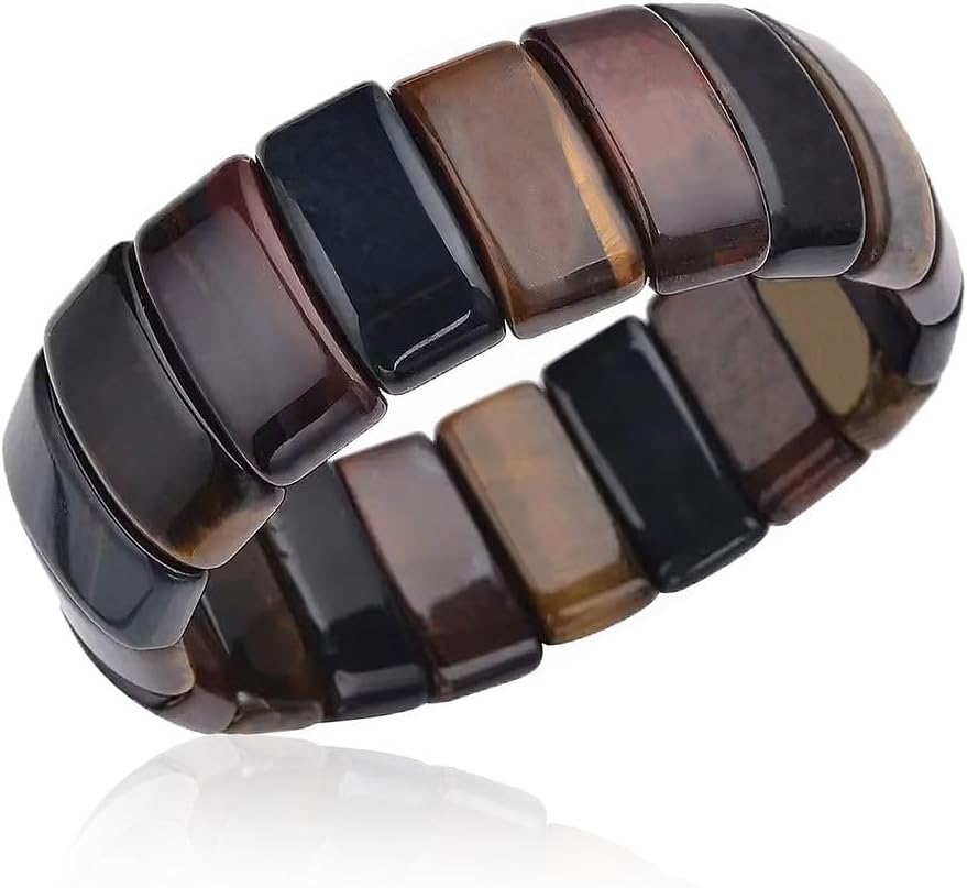 Gemstone Bracelets Charm Cuff Bracelets for Men Bangle Stretch Beaded | Birthday, Gifts