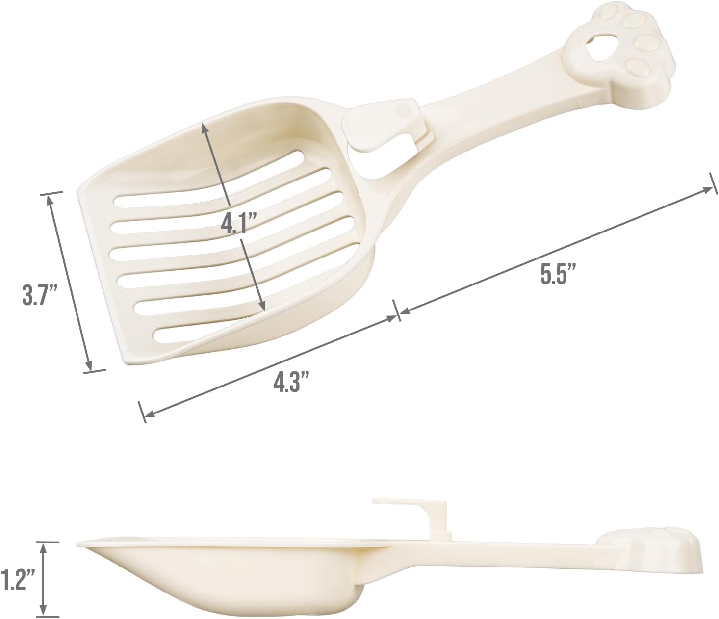 Depets Cat Litter Scoop, Kitty Litter Scooper for Pine Pellet, Wide Slats