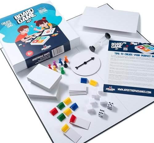 Create Your Own Opoly Board Game Kit with Blank Board & Game Pieces