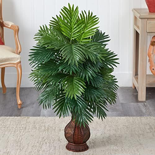 Nearly Natural Areca Palm with Urn Silk Plant