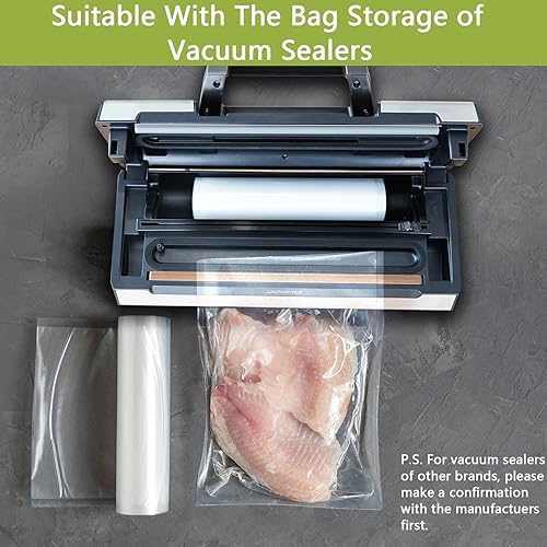 POTANE 6 Pack 11"x20'(3Rolls) and 8"x20' (3Rolls)Thickened Vacuum Sealer Bags, Smell-Proof, Puncture Prevention, Heavy duty for POTANE, Food Saver