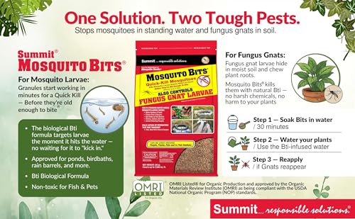 Summit Mosquito Bits, 20 lb, Quick-Kill Biological Control for mosquitos and fungus gnats