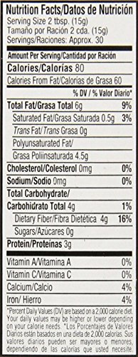 Badia Organic Ground Flax Seed, 16 oz – Fiber & Omega-3 Non-GMO Superfood | Organic ground flax seed with naturally occurring fiber and omega-3, ideal for smoothies, baking, oatmeal, yogurt, & recipes