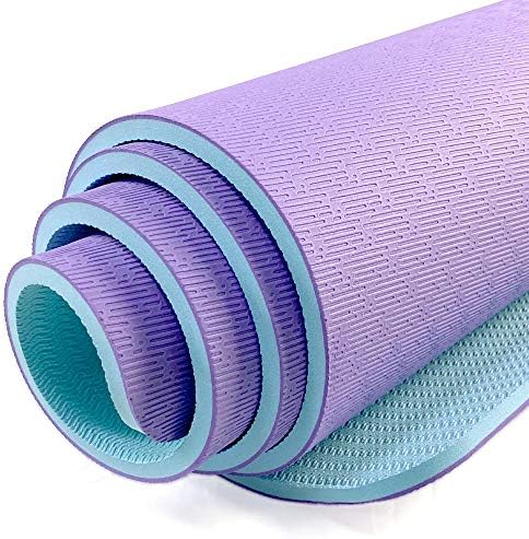 Hatha Yoga Extra Thick TPE Yoga Mat - 72"x 32" Thickness 1/2 Inch -Eco Friendly- With High Density Anti-Tear Exercise Mats For Home Gym Travel &