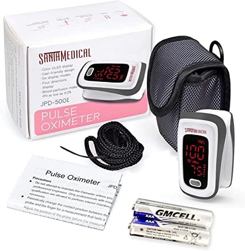 Fingertip Pulse Oximeter, Blood Oxygen Saturation Monitor (SpO2) with Pulse Rate Measurements and Pulse Bar Graph