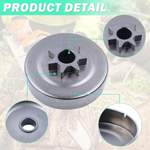 Adefol 325 7T Sprocket Clutch Drum Oil Pump Kit for Stihl MS251 MS231 MS231C MS251C Chainsaw