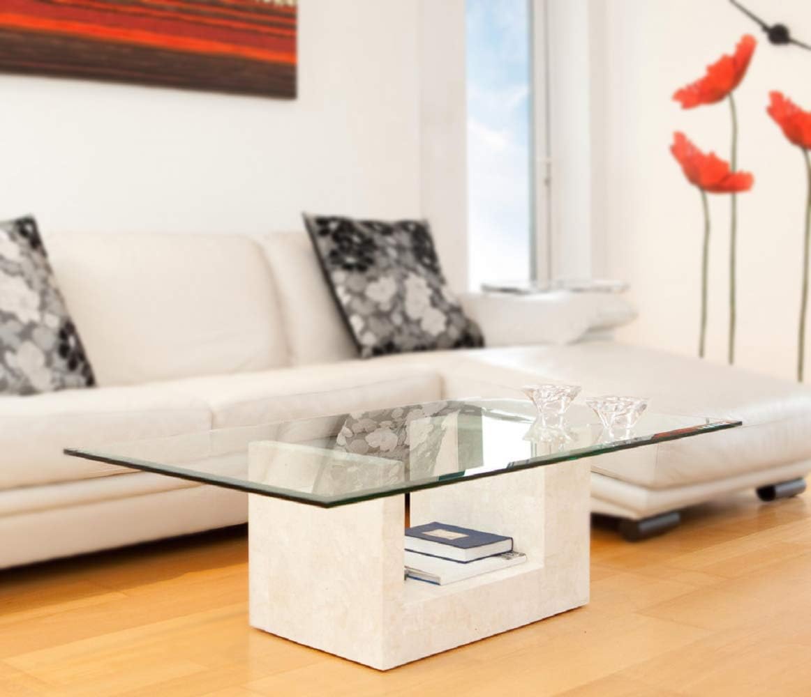 Clear Tempered Glass Table Top 22 Inch Square Flat Polished Edge with 1/4 Inch Thickness for Dining, Coffee or Side Tables by Fab Glass and Mirror