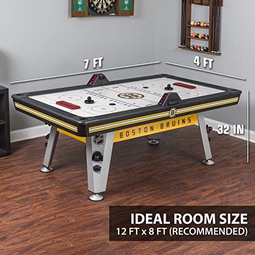 NHL 84" Air Hockey Tables - New York Rangers, Boston Bruins, Detroit Red Wings - Wrap-Around Goal; LED Scoring; 4 Pucks & Pushers | Wrap-Around Goal