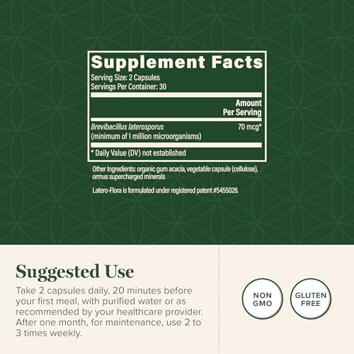 Latero-Flora Probiotic 60 count by Global Healing Center