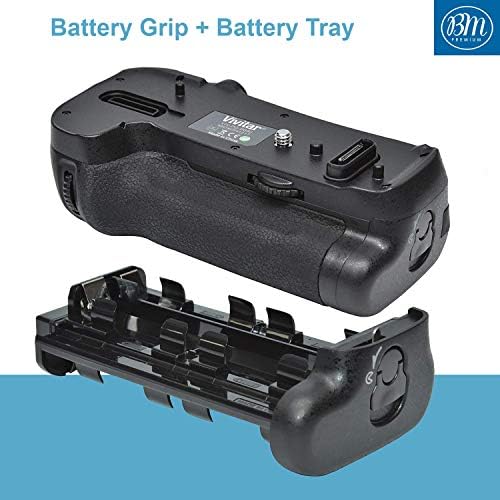 Battery Grip Kit for Nikon D850 Digital SLR Camera - Includes Qty 4 BM Premium EN-EL15 Batteries + Rapid AC/DC Battery Charger + MB-D18 Replacement