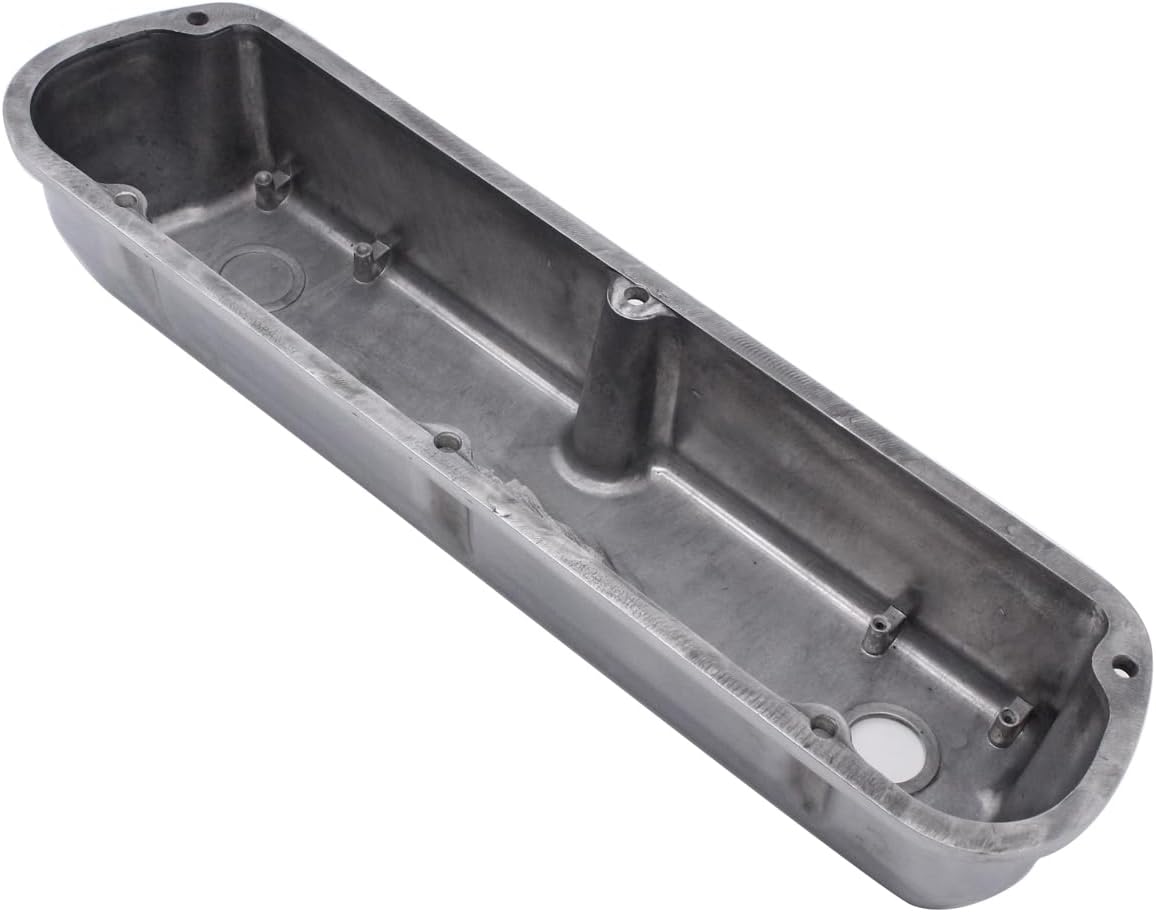 1 Set SHLPDFM Polished Aluminum Silver Tall Valve Covers 1 Hole with Grommets Fits for SBF 289 302 351W V8 Engines