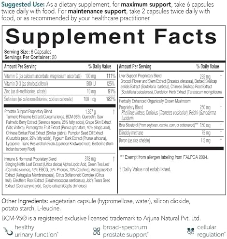 EcoNugenics ProstaCaid – Prostate Health Supplement for Men with Saw Palmetto Extract, Berberine, Turmeric BCM-95 Circumin, Quercetin, DIM