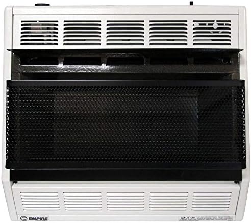 Empire BF30 White Vent Free Blue Flame Heater Propane 30000 BTU Thermostatic Control