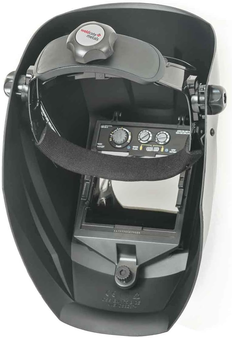 Weldcote Metals Ultraview Auto Darkening Welding Helmet Shades 5-9 and 9-13, Black