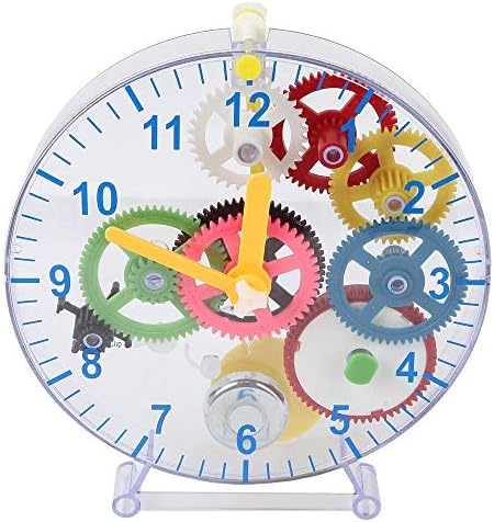 Lily's Home 31 Pieces Do-It-Yourself Children's First Puzzle Clock Kit, No Batteries Required, Learn How Clock Gears Work
