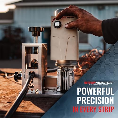 StripMeister E350x Electric Automatic Wire Stripping Machine – Wire Size Up To Ø1", Jam-Free