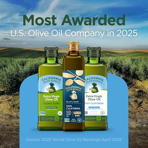 California Olive Ranch, Global Blend Medium Extra Virgin Olive Oil, 1L (Pack of 1)