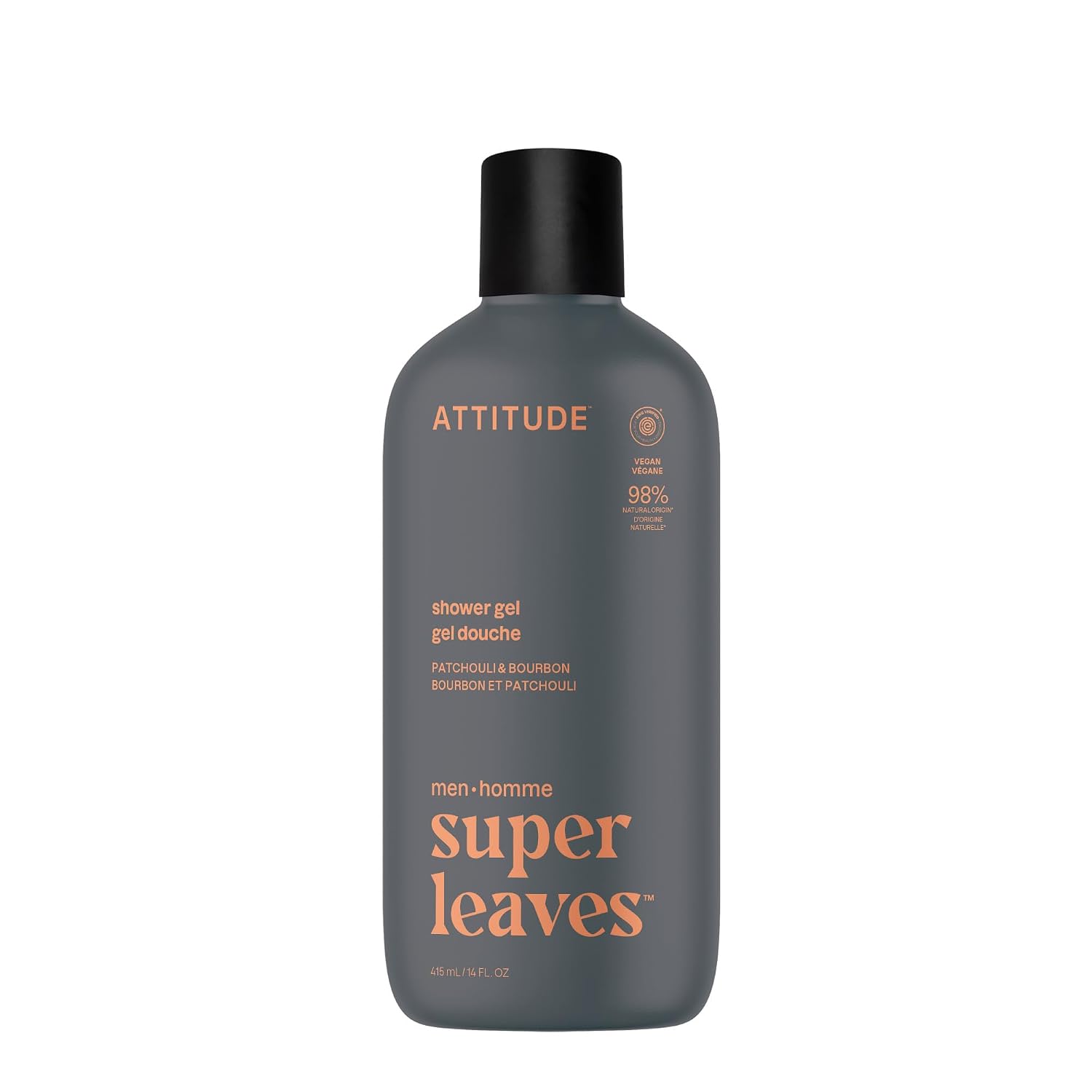 ATTITUDE Body Wash, EWG Verified Shower Gel, Dermatologically Tested, Plant and Mineral-Based, Vegan Personal Care Products, Earl Grey & Fresh Cucumber, 16 Fl Oz