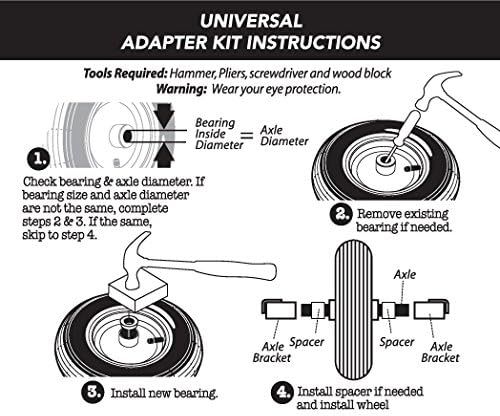 Farm and Ranch FR2200 Pneumatic Replacement Tire for Wheelbarrows and Utility Carts, 13-Inch, Black