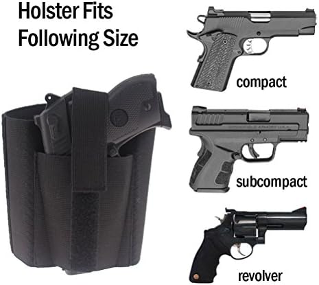 Ankle Holster with Padding for Concealed Carry with Elastic Secure Strap Pistol Concealment for Women Men Fits for Small to Medium Frame Pistols and