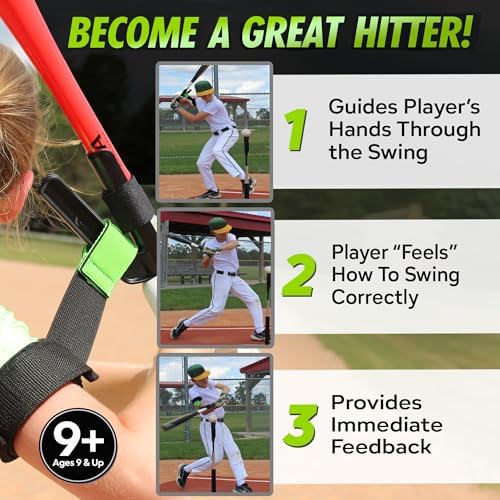 Baseball/Softball Hitting Trainer – Swing Trainer Aid for Batting & Hitting Practice – Baseball Training Equipment to Improve Bat Speed