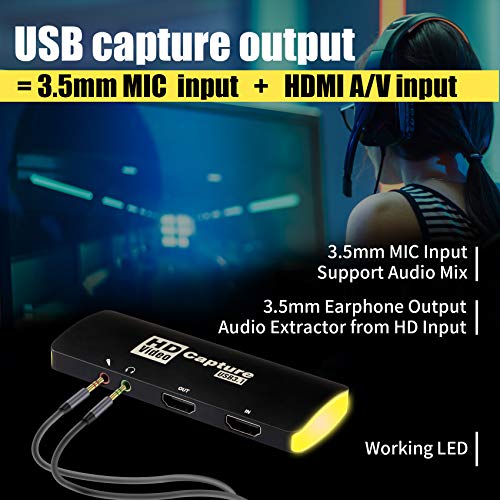Mirabox Game Capture Card, USB3.1 Type C HDMI Capture Card