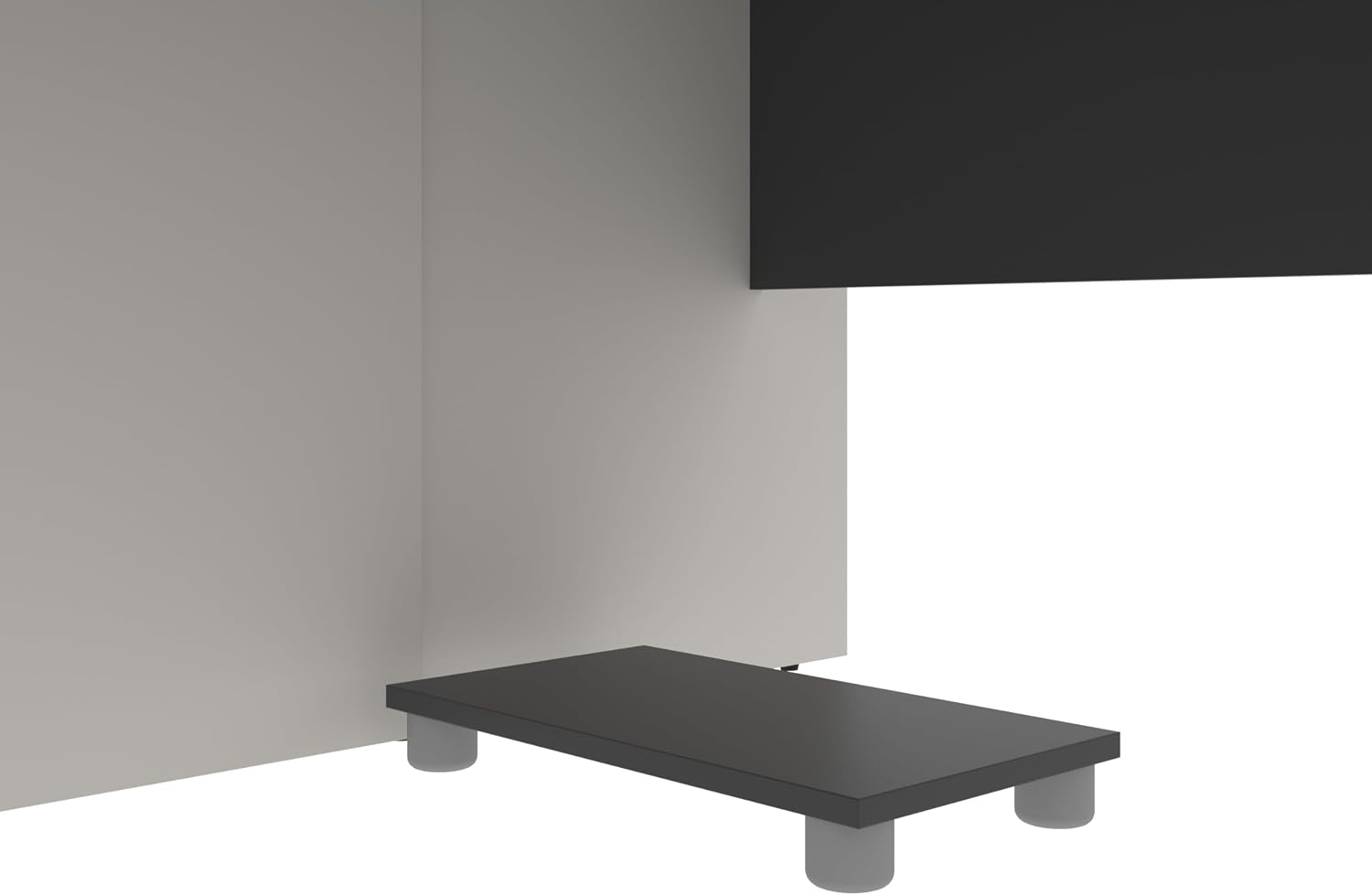 Bestar U-Shaped Executive Desk with Cabinet, Antigua/Black, Connexion, 72W