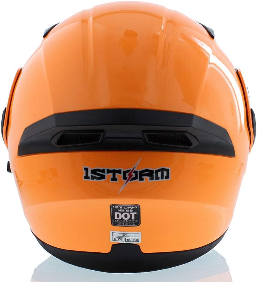 1Storm Motorcycle Modular Full Face Helmet Flip up Dual Visor Sun Shield: HB89