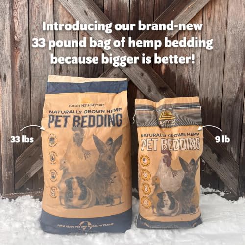 Eaton Pet and Pasture USA-Grown Hemp Bedding for Chickens & Rabbits, 8 Lbs